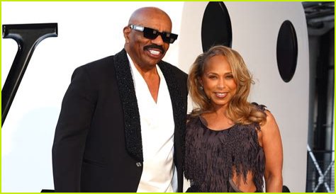 Steve Harvey's wife flaunts fit legs in white shirt in pic with husband at 'Jay & Bey' concert
